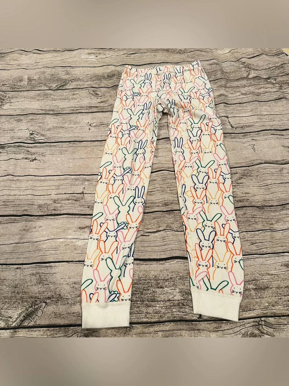 Hanna Andersson Kids Mixed Lot of 3 Striped and Bunny Print Pajamas Size 12